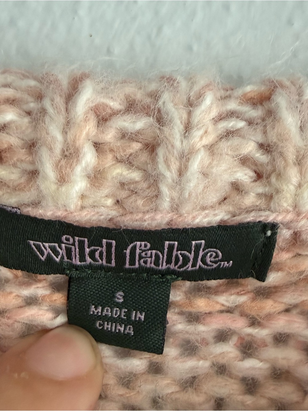 wild fable Multitone Pink & Cream Crewneck Sweater - Size Small - Picture 2 of 4